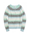 Justice Girls Fuzzy Stripe Pullover Sweater