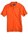 Ecko Unltd. Mens Wallburner Solid Color Rugby Polo Shirt citrus S