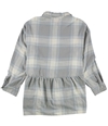 American Eagle Womens Flannel Peplum Button Up Shirt 020 XS