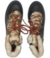 American Eagle Womens Faux Fur Solid Combat Boots 001 6