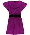 Agb Womens Belted A-Line Dress, TW1