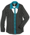 Kirra Womens Dotted Button Up Shirt 165blackwhite S