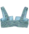 American Eagle Womens 3-Tone Bandeau Swim Top 400 L