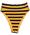 American Eagle Womens Stripes High Cut Cheeky Bikini Swim Bottom 405 M