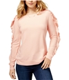 maison Jules Womens Ruffled Sweatshirt pinkcloud M