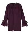 I-N-C Womens Tie-Cuff Embellished Cardigan Sweater purple M
