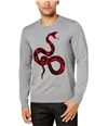 I-N-C Mens Intarsia Knit Snake Pullover Sweater