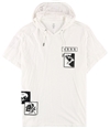 I-N-C Mens Cotton Hooded Graphic T-Shirt white XL