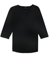 Alfani Womens Keyhole Pullover Blouse black XL