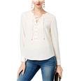 I-N-C Womens Lace-Up Knit Blouse, TW2