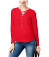 I-N-C Womens Lace-Up Knit Blouse, TW3