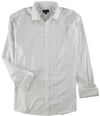 Tasso Elba Mens Non-Iron Button Up Dress Shirt biegewhite 17.5