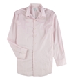 bar III Mens Stretch Easy Care Button Up Dress Shirt pinkwhite 17-17.5