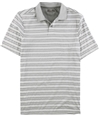 Tasso Elba Mens Striped Rugby Polo Shirt citytaupe S