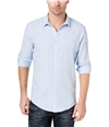 I-N-C Mens Seamed Roll Button Up Shirt lightblue XL
