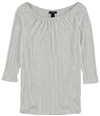 Alfani Womens Crinkle Pullover Blouse white S