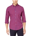Club Room Mens Gingham Button Up Shirt heirloomrose S
