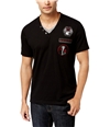 I-N-C Mens Layered Graphic T-Shirt deepblack S