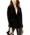 I-N-C Womens Velvet One Button Blazer Jacket deepblack S