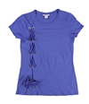 bar III Womens Lace Up Basic T-Shirt cobaltglaze S