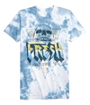 American Rag Womens Fresh Rocker Tie-Dyed Graphic T-Shirt navycombo S