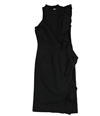 bar III Womens Ponte-Knit Sheath Dress deepblack XXS