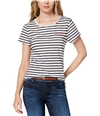 maison Jules Womens Embroidered Basic T-Shirt blunotte XS