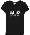 Maison Jules Womens Lettuce Get Along Graphic T-Shirt