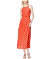 Maison Jules Womens Kimberly Striped A-Line Dress