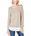 I-N-C Womens Layered-Look Pullover Sweater