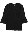 Charter Club Womens Bell-Sleeve Cardigan Sweater deepblack XL