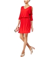 I-N-C Womens Cold-shoulder Sheath Dress realred S