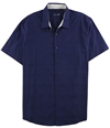 Tasso Elba Mens Textured Button Up Shirt nvycombo S