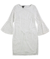 Alfani Womens Lace Sheath Shift Dress white 6