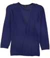 Alfani Womens Textured 3/4 Sleeve Cardigan Sweater darkblue XS