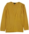 Alfani Womens Textured 3/4 Sleeve Cardigan Sweater darkyellow L