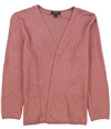 Alfani Womens Textured 3/4 Sleeve Cardigan Sweater medpink M