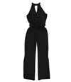 bar III Womens Belted Wide-Leg Jumpsuit black 2