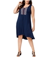Style & Co. Womens Embroidered Shift Dress, TW1