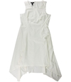 Alfani Womens Solid Asymmetrical Dress cloud 6