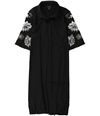 Alfani Womens Bungee Shirt Dress deepblack 2