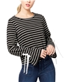 maison Jules Womens Striped Basic T-Shirt blackcombo 2XL
