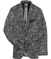 I-N-C Mens Morse Two Button Blazer Jacket blackcombo S