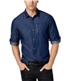 I-N-C Mens Today Button Up Shirt blue 2XL