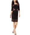 Thalia Sodi Womens Lace A-line Dress deepblack S