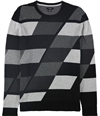 Alfani Mens Abstract Color Block Pullover Sweater deepblack S