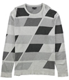 Alfani Mens Abstract Color Block Pullover Sweater gray 2XL