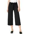 maison Jules Womens Tie Waist Casual Wide Leg Pants deepblack L/22