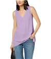 I-N-C Womens Hankerchief Hem Sleeveless Blouse Top lilacmoon S
