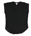 bar III Womens Layered Look Basic T-Shirt black XXS